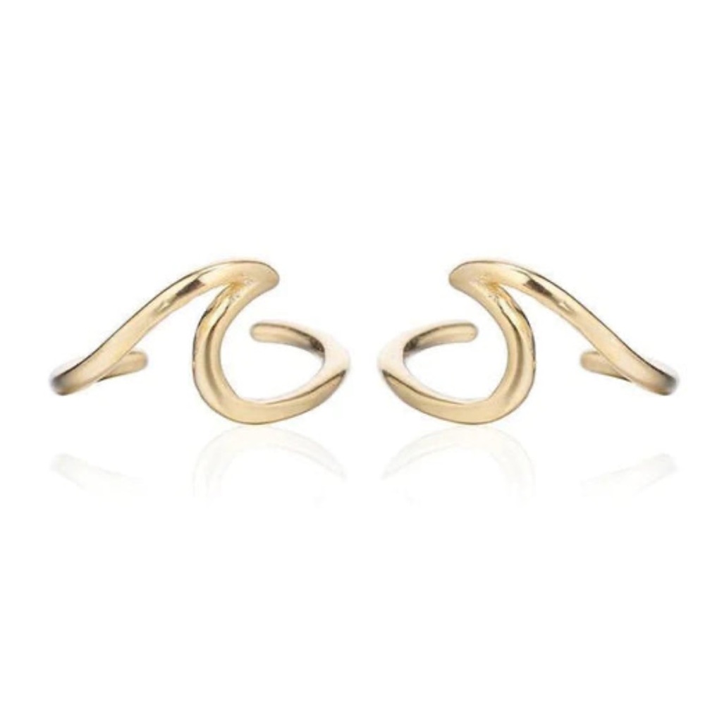 Atolea Ocean Wave Ear Cuff Gold
